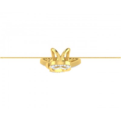Rene Diamond Pendant in Gold